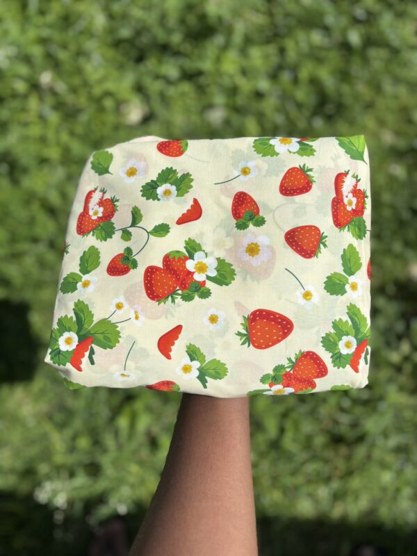 IMG_8712 Cotton Yellow Strawberry Print